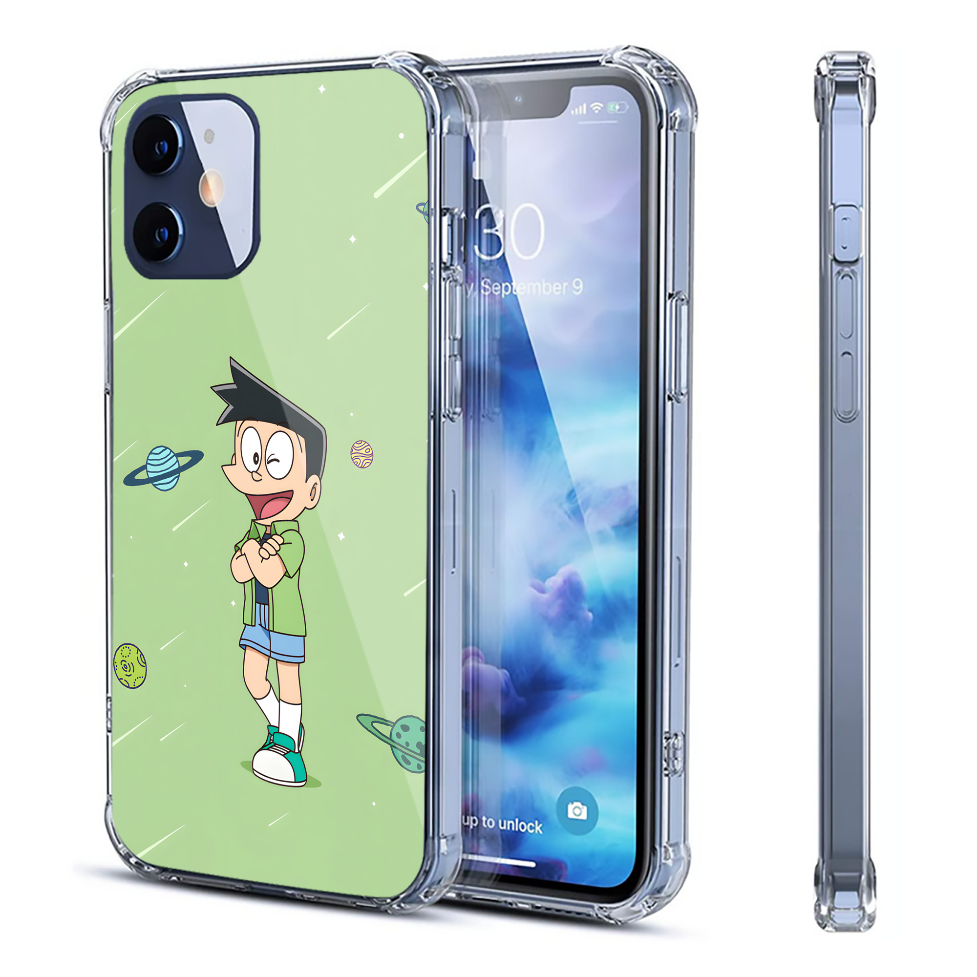 （画像用） ドラえもん Doraemon 【iPhone 12シリーズ対応】透明スマホケース（クリアソフトケース）